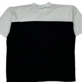 Reebok T-Shirt - Large Black & White Cotton