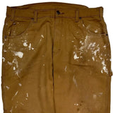 Painted Dickies Carpenter Pants - 36W 32L Brown Cotton