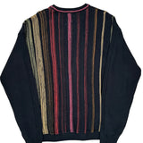Unbranded Striped Sweater - XL Black Cotton