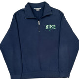 Nike Collared 1/4 Zip - XL Navy Cotton