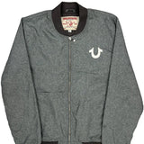 True Religion Bomber Jacket - XL Grey Polyester