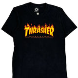 San Francisco Thrasher Graphic T-Shirt - Medium Black Cotton