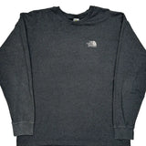 The North Face Long Sleeve T-Shirt - Large Gray Cotton Blend
