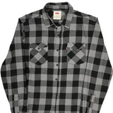 Levis Checked Flannel Shirt - Medium Black Cotton