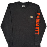 Carhartt Long Sleeve T-Shirt - Small Gray Cotton