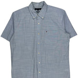 Tommy Hilfiger Short Sleeve Shirt - Medium Blue Cotton