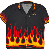 Chevrolet Logo In Gear Graphic Hawaiian Shirt - 2XL Black Cotton