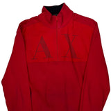 Armani Exchange 1/4 Zip - Medium Red Cotton