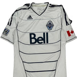 Vancouver Whitecaps Fc Adidas Striped Football Shirt - Large White Polyester