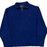 Polo By Ralph Lauren 1/4 Zip - Medium Blue Cotton