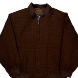 Unbranded Checked Bomber Jacket - Large Brown Cotton
