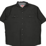 Wrangler Short Sleeve Shirt - XL Black Cotton Blend