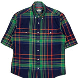 Tommy Hilfiger Checked Flannel Shirt - Large Multicoloured Cotton
