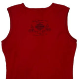 Harley Davidson Logo Harley Davidson Asymmetric Tank Top - Large Red Cotton