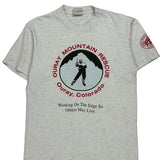 Mountain Rescue Oneita Graphic T-Shirt - Medium Red Cotton
