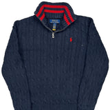 Age 10-12 Polo By Ralph Lauren 1/4 Zip - Medium Navy Cotton