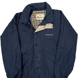 Aquascutum Checked Jacket - Large Blue Polyester
