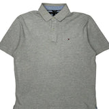 Tommy Hilfiger Polo Shirt - Large Grey Cotton