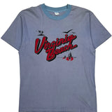 Single Stitch Virginia Beach Unbranded Graphic T-Shirt - Large Blue Cotton