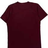 Carhartt Spellout T-Shirt - Small Burgundy Cotton
