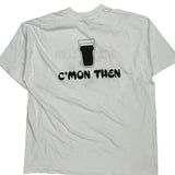 Bury White Lion Fruit Of The Loom Single Stitch T-Shirt - XL White Cotton