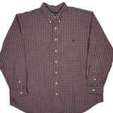 Ralph Lauren Checked Shirt - 2XL Burgundy Cotton