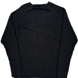 Timberland Ribbed Knit Sweater - Large Black Cotton