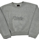 Harley Davidson Spellout Sweatshirt - Large Gray Cotton Blend