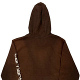 Carhartt Spellout Hoodie - Medium Brown Cotton Blend