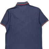 Tommy Hilfiger Striped Polo Shirt - Medium Blue Cotton