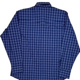 Wrangler Checked Shirt - XL Blue Cotton Blend