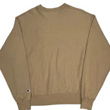 Reverse Weave Champion Sweatshirt - Large Beige Cotton