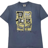 Wild Animal Park Oneita T-Shirt - Large Blue Cotton