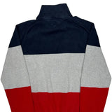Tommy Hilfiger Striped 1/4 Zip - XL Gray Cotton
