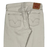 Low Levis Boot Cut Jeans - 30W UK 10 Cream Cotton