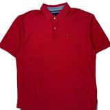 Tommy Hilfiger Polo Shirt - XL Red Cotton