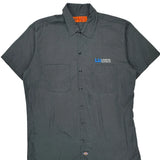 Dickies Short Sleeve Shirt - Large Gray Polyester Blend