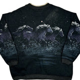 Unbranded Graphic Sweatshirt - Medium Black Cotton