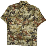 Van Heusen Floral Hawaiian Shirt - Medium Multicoloured Viscose