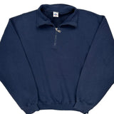 Russell Athletic 1/4 Zip - Medium Navy Cotton