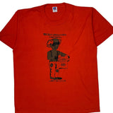 Ra Express Russell Athletic Single Stitch T-Shirt - Large Red Cotton