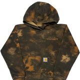 Age 8-10 Carhartt Tie-Dye Hoodie - Small Brown Cotton