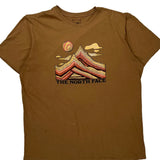 The North Face Graphic T-Shirt - XL Brown Cotton