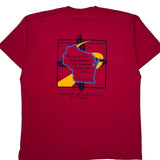 River Of Light Screen Stars Single Stitch T-Shirt - XL Red Cotton Blend