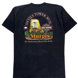 Sturgis Black Hills Rally Harley Davidson Graphic T-Shirt - Large Black Cotton