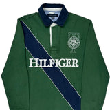 Hilfiger Spellout Tommy Hilfiger Spellout Rugby Shirt - Medium Green Cotton