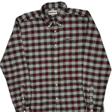 Tailored Fit Barbour Checked Flannel Shirt - XL Gray Cotton