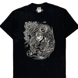 Alstyle Graphic T-Shirt - Medium Black Cotton