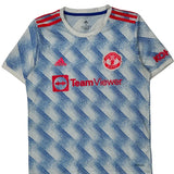 Manchester United Adidas 2021-22 Gringo Away Football Shirt - Medium Blue Polyester