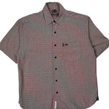 Ecko Unltd Checked Short Sleeve Shirt - Large Red Cotton